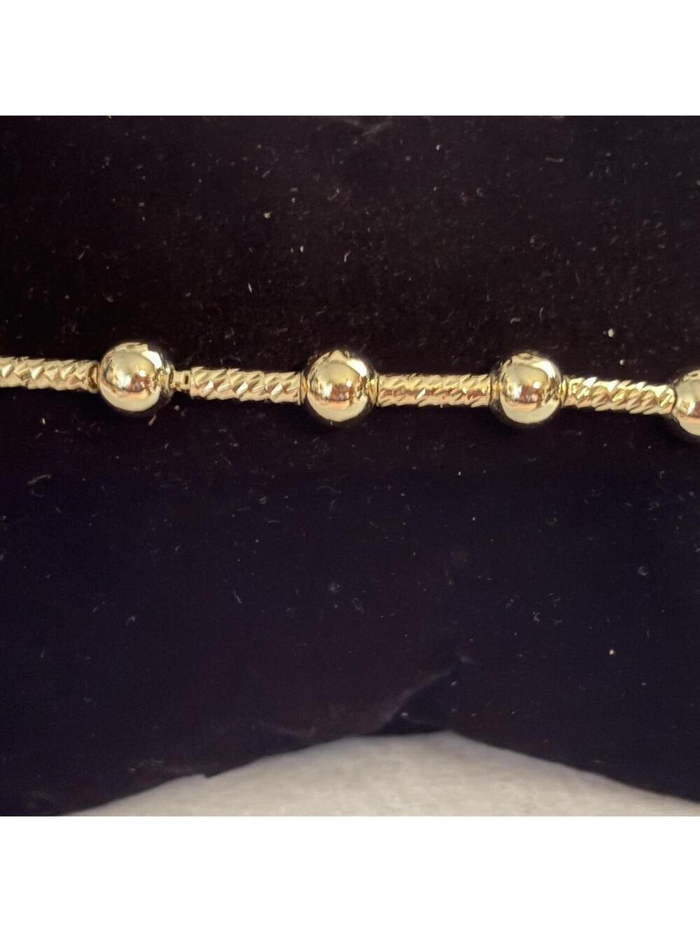 Gold Tone Beaded Adjustable Bracelet